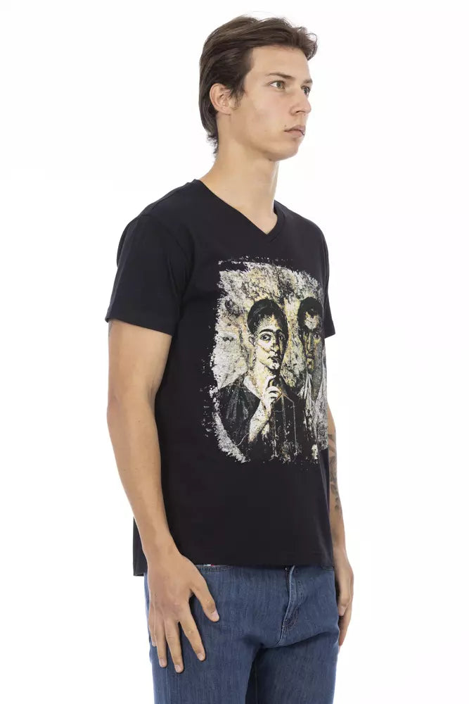 Trussardi Action Schwarzes Baumwolle Herren TShirt