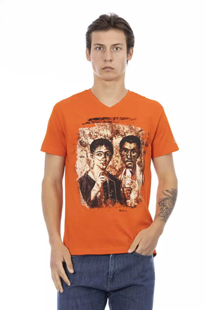 Trussardi Action Orange Cotton Men's T-Shirt