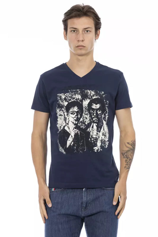 Trussardi Action Blau Baumwolle Männer T-Shirt