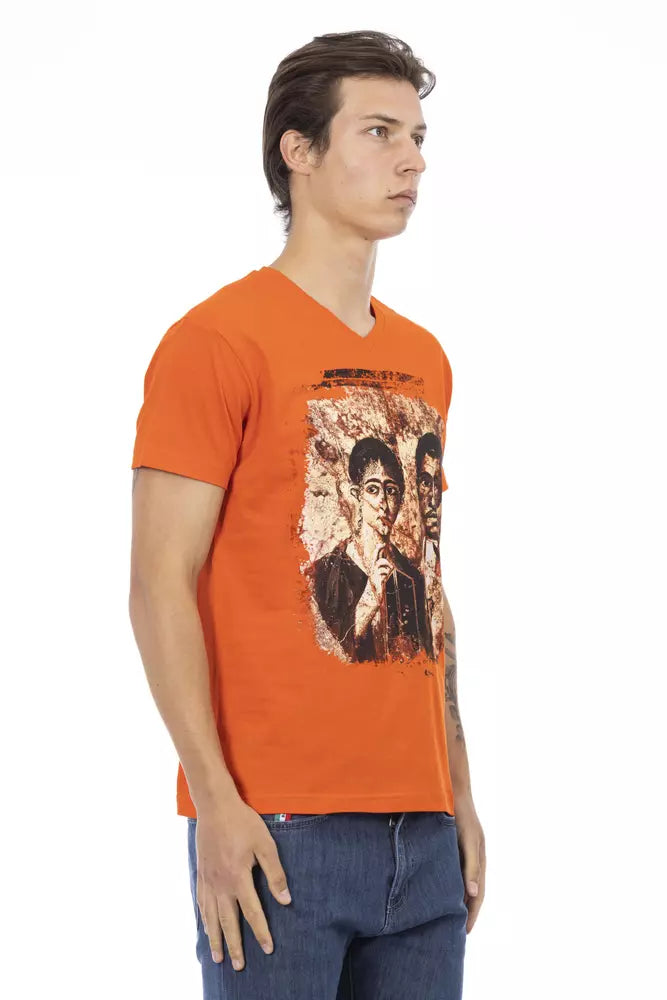 Trussardi Action Orange Cotton Men's T-Shirt