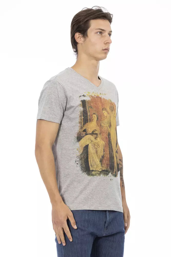 Trussardi Action Grey Cotton Men's T-Shirt