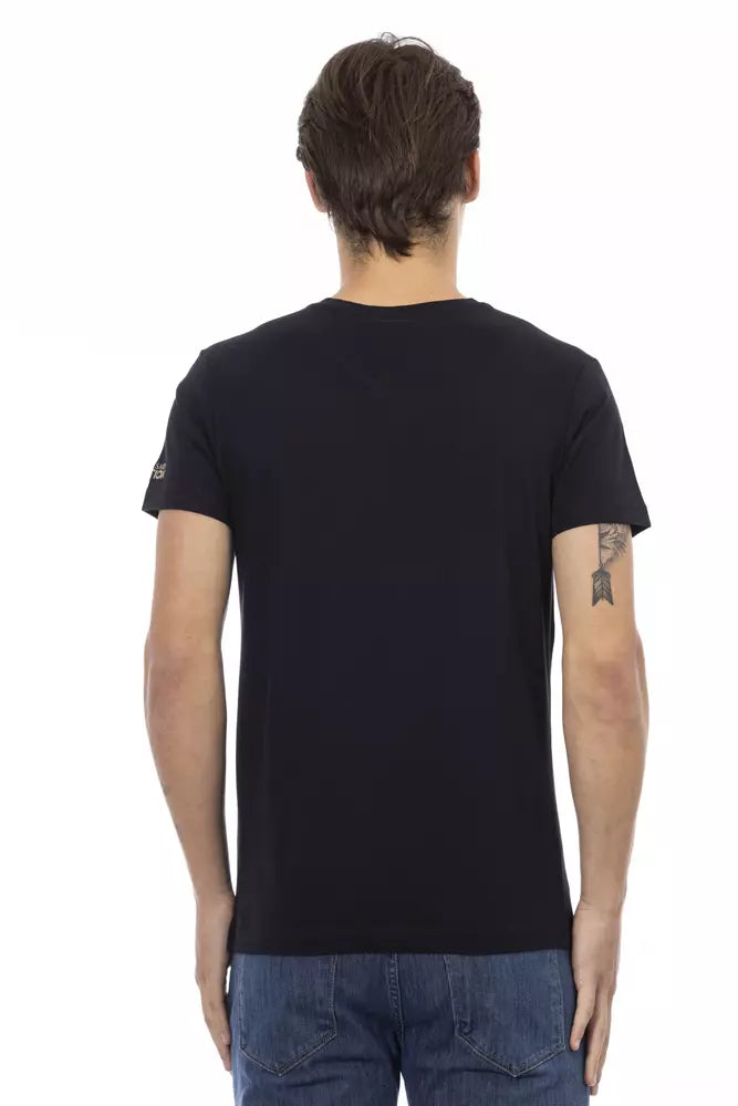 Trussardi Action Schwarzes Baumwolle Männer T-Shirt