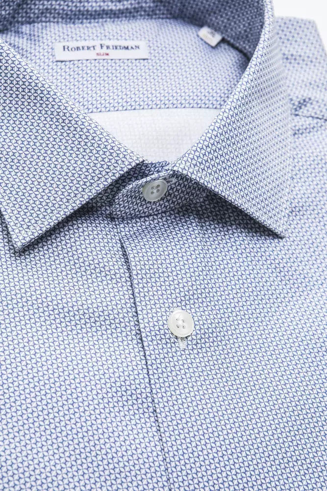 Robert Friedman Light Blue Cotton Shirt for Men