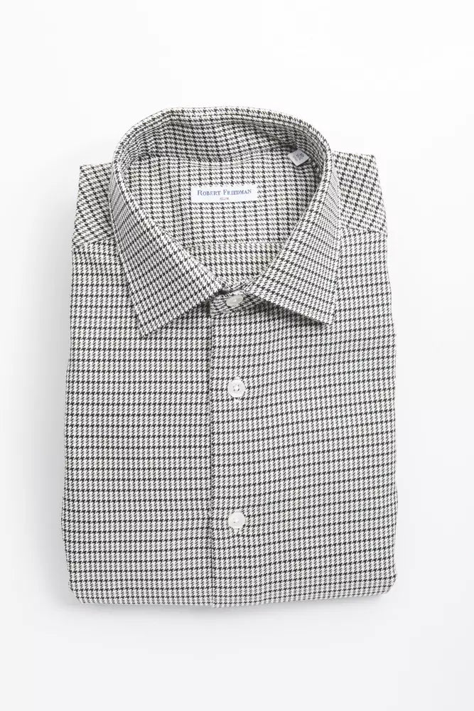 Robert Friedman Beige Cotton Men's Shirt