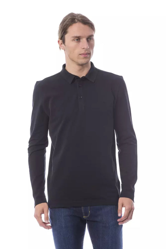 Verri Black Cotton Polo Shirt for Men