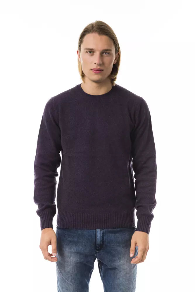 Uominitaliani Purple Wool Sweater for Men