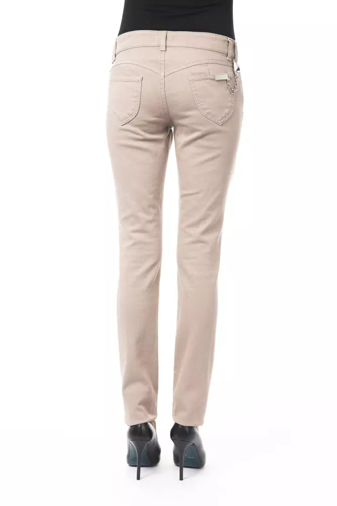 BYBLOS Beige Cotton Women Pants