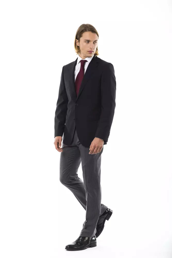 Uominitaliani Black Wool Men's Blazer