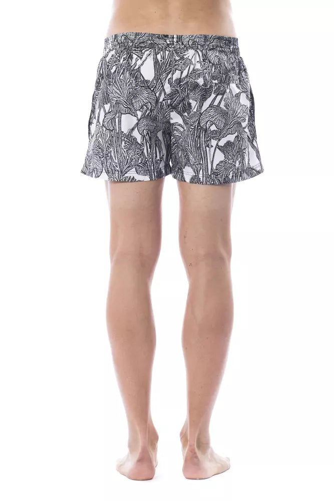 Roberto Cavalli Sport Black Polyester Swim Trunks for Men