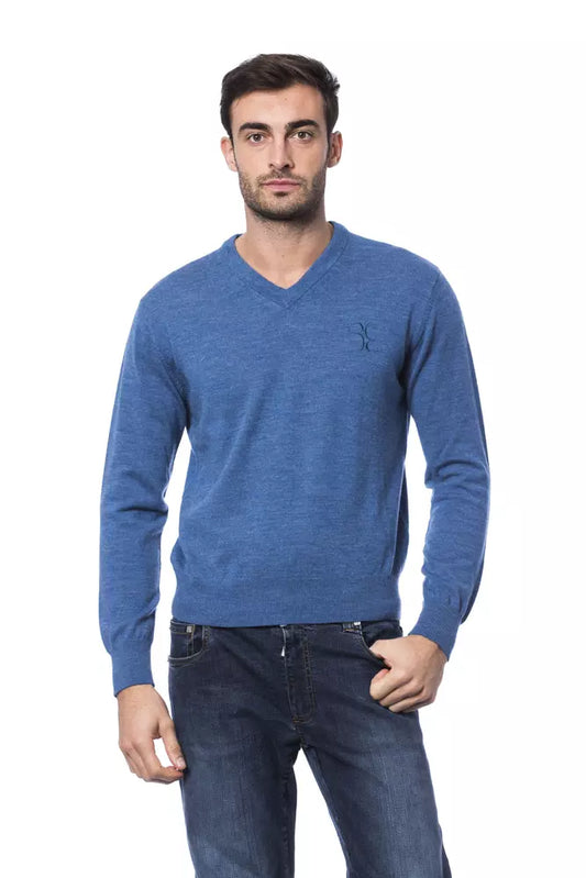 Billionaire Italian Couture Pullover mit Rundhalsausschnitt aus bestickter Merinowolle