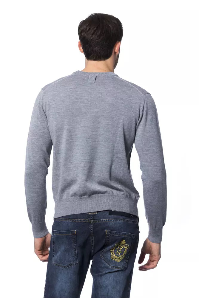 Billionaire Italian Couture Grauer Pullover aus Merinowolle für Männer