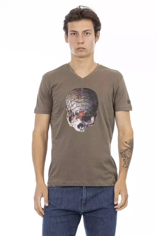 Trussardi Action Brown Cotton T-Shirt for Men