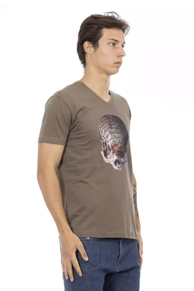 Trussardi Action Brown Cotton T-Shirt for Men