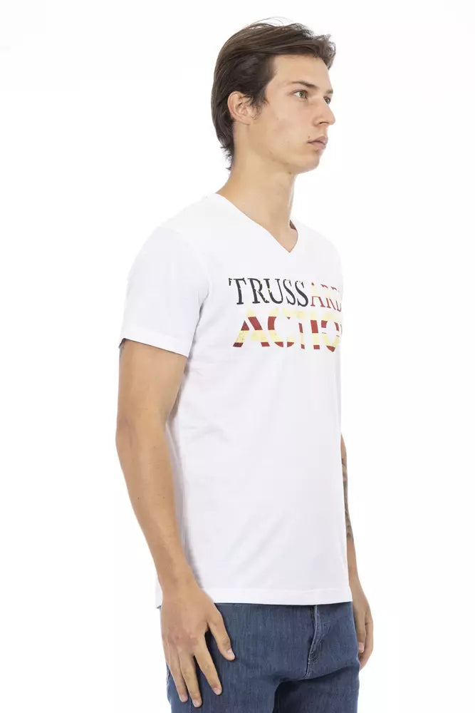 Trussardi Action Weißes Baumwolle Männer T-Shirt