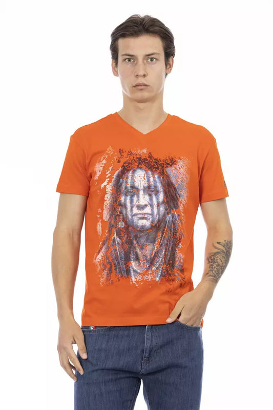 Trussardi Action Orange Baumwolle Männer T-Shirt