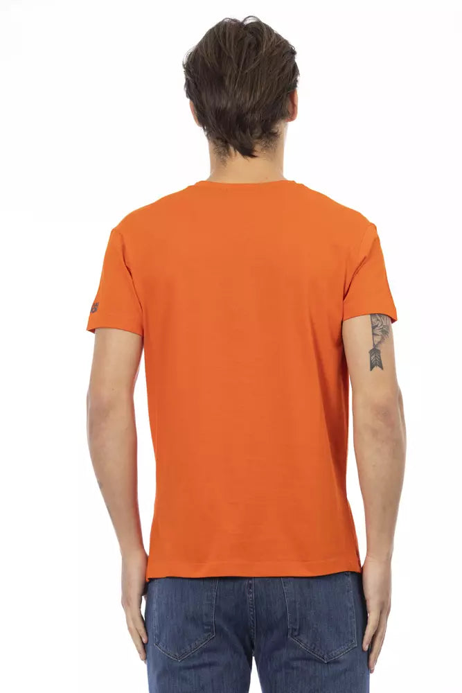 Trussardi Action Orange Baumwolle Männer T-Shirt