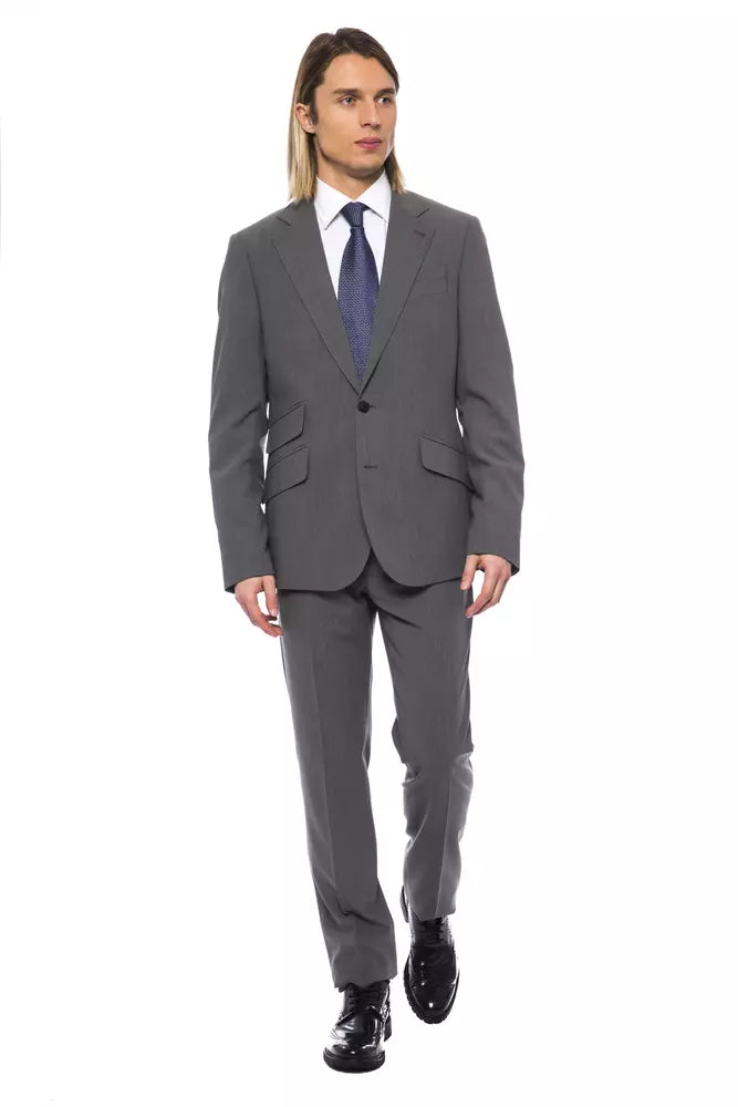 Billionaire Italian Couture Grey Wool Men's Suit