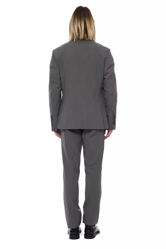 Billionaire Italian Couture Grey Wool Men's Suit