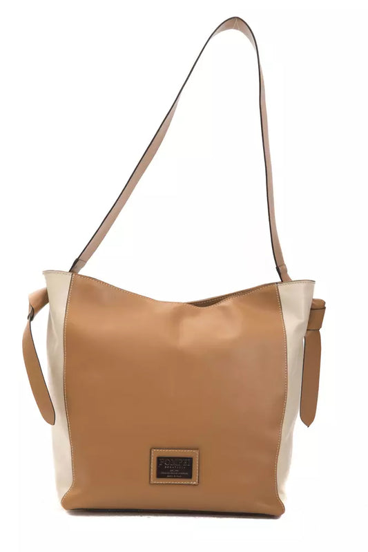 Pompei Donatella Brown Leather Women's Shoulder Bag