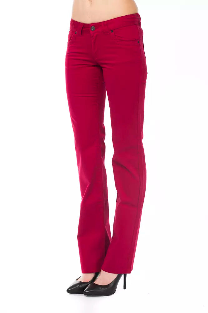 Ungaro Fever Red Cotton Pants for Women