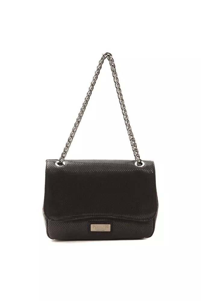 Pompei Donatella Black Leather Women's Crossbody Bag