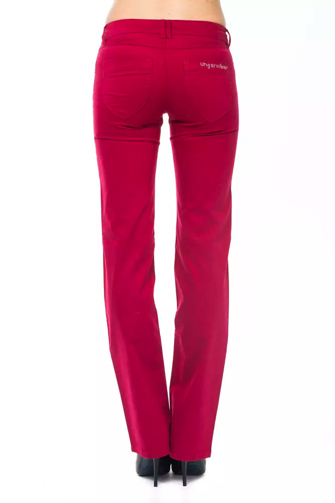 Ungaro Fever Red Cotton Pants for Women