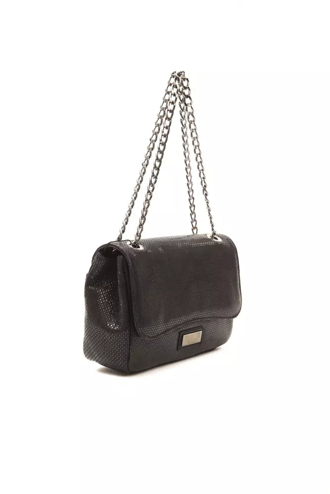 Pompei Donatella Black Leather Women's Crossbody Bag