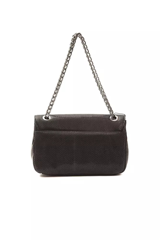 Pompei Donatella Black Leather Women's Crossbody Bag