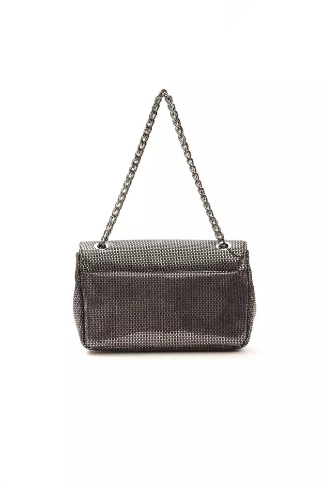 Pompei Donatella Gray Leather Women's Crossbody Bag