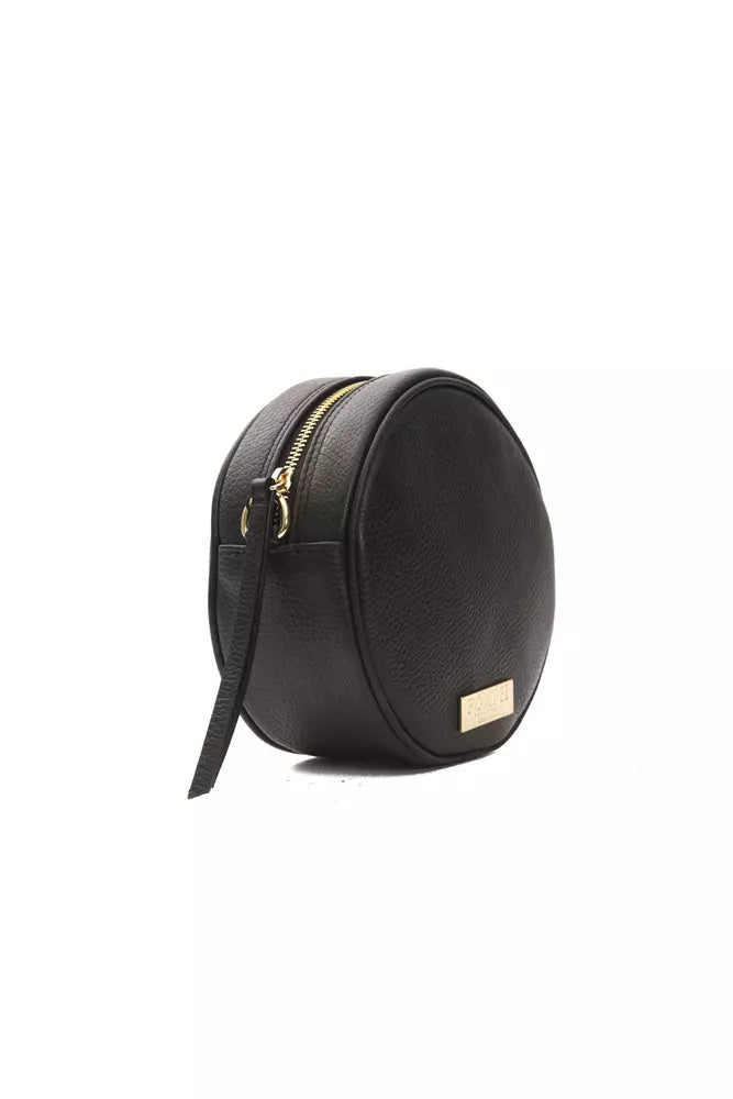 Pompei Donatella Black Leather Women's Crossbody Bag