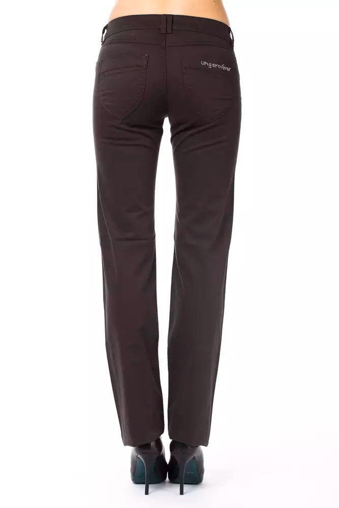 Ungaro Fever Brown Cotton Pants for Women