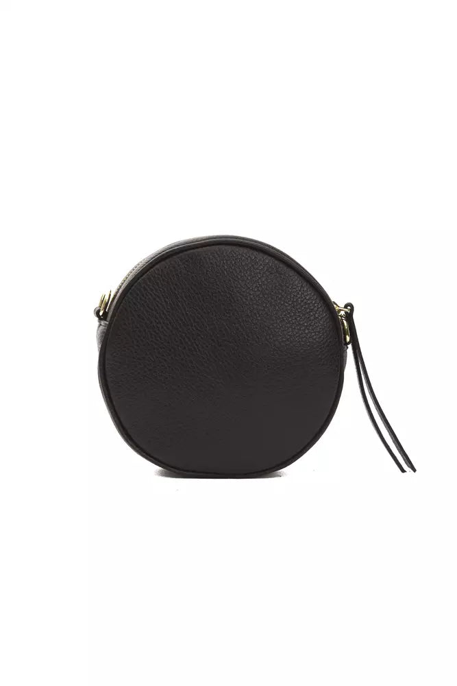 Pompei Donatella Black Leather Women's Crossbody Bag