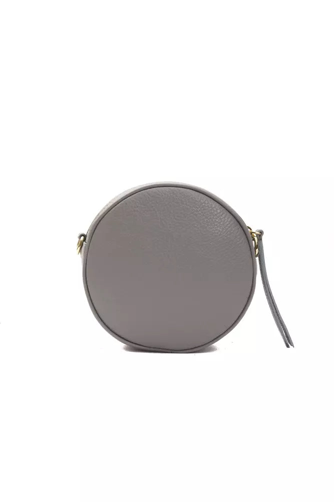 Pompei Donatella Gray Leather Women's Crossbody Bag