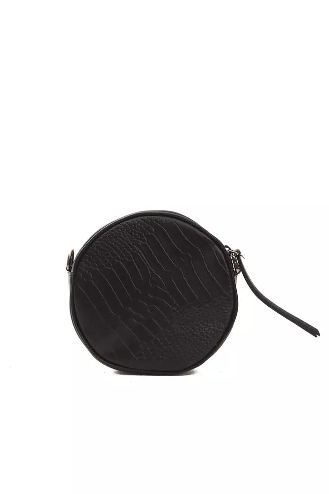 Pompei Donatella Black Leather Women's Crossbody Bag