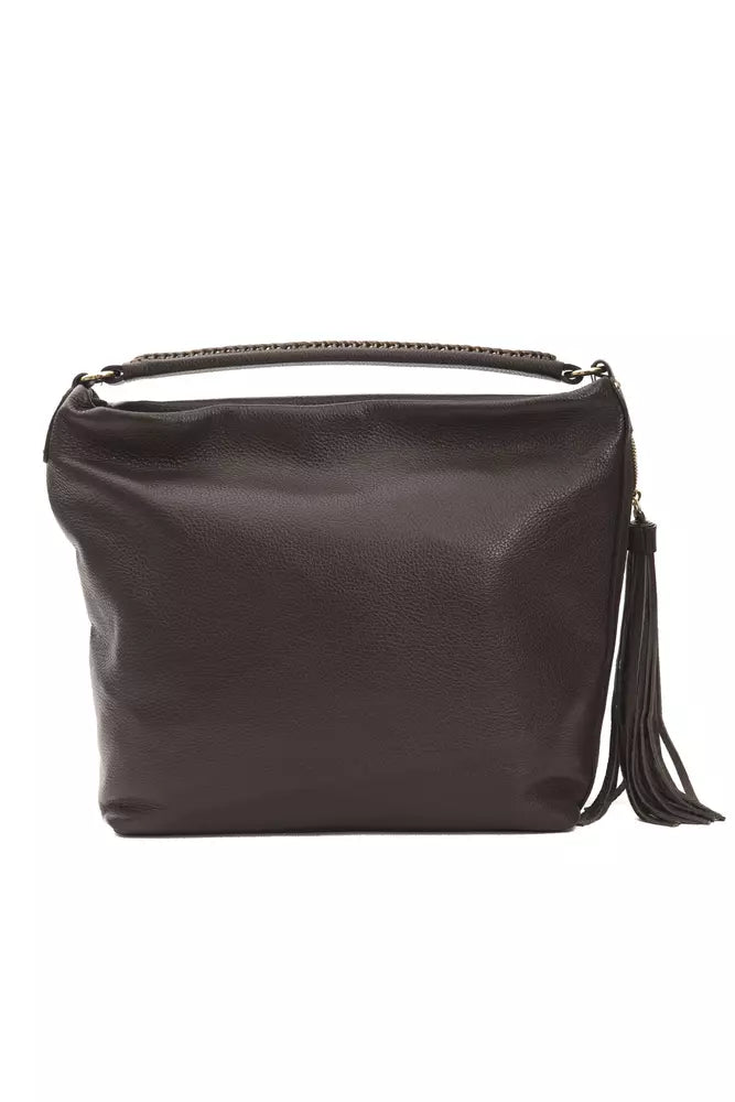 Pompei Donatella Brown Leather Women's Shoulder Bag