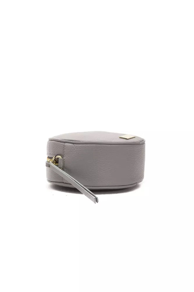 Pompei Donatella Gray Leather Women's Crossbody Bag