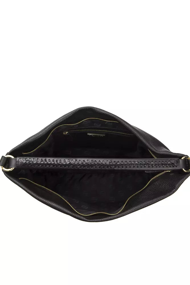 Pompei Donatella Black Leather Women's Shoulder Bag