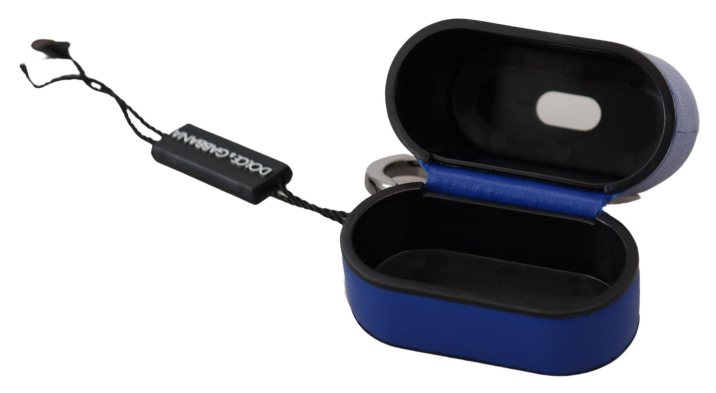 Dolce &amp; Gabbana Elegant Airpods case in blue leather