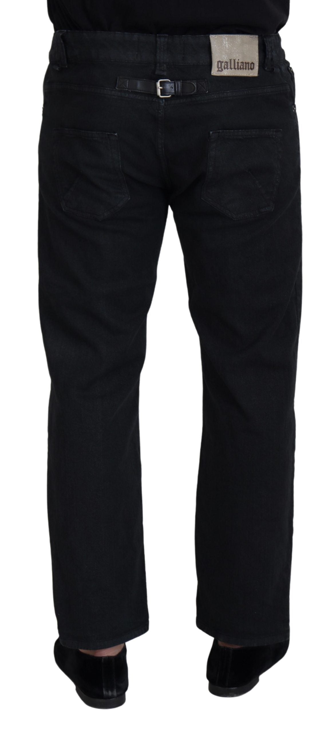 John Galliano Elegante schwarze Mainline-Baumwolljeans