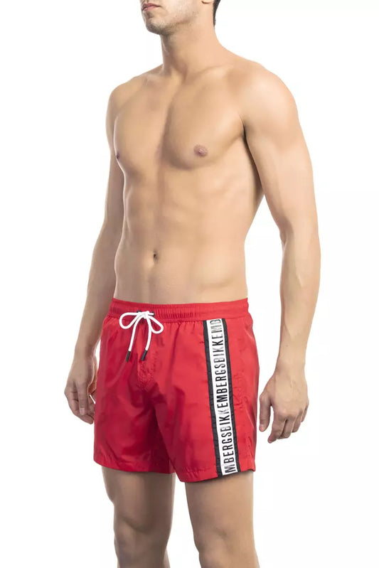 Bikkembergs Red Polyamide Men's Swim Shorts