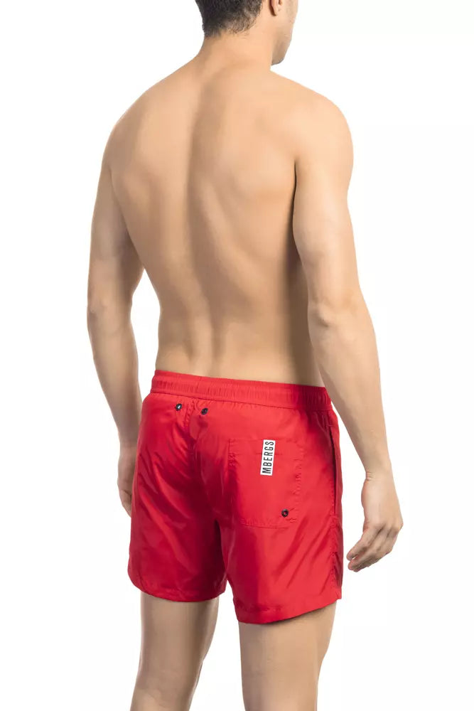 Bikkembergs Red Polyamide Men's Swim Shorts