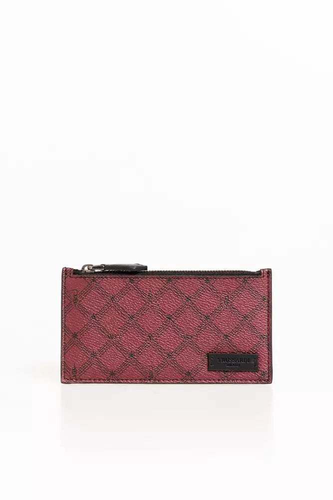 Trussardi Red Crespo Leather Men's Wallet