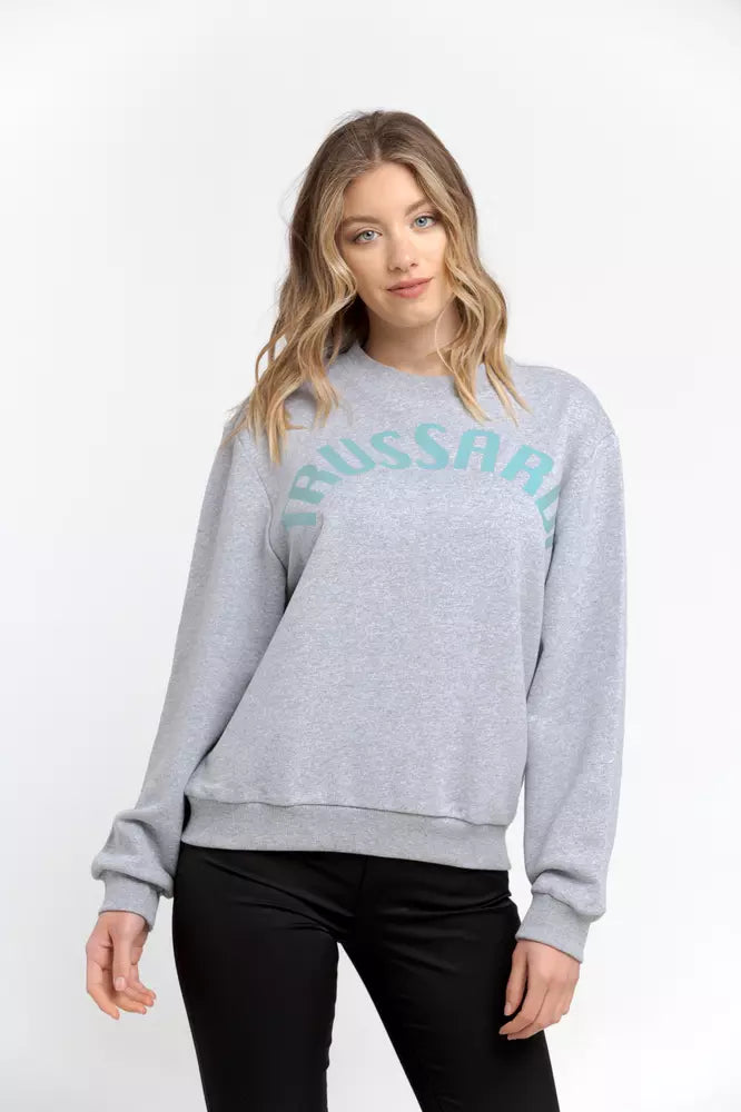 Trussardi Grey Cotton Sweater for Women