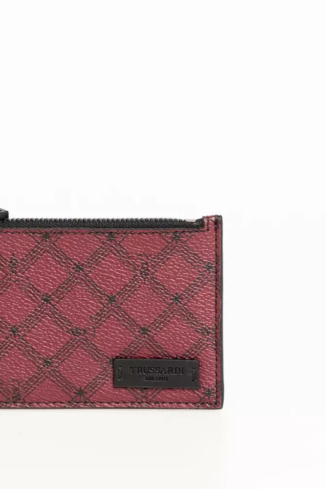 Trussardi Red Crespo Leather Men's Wallet