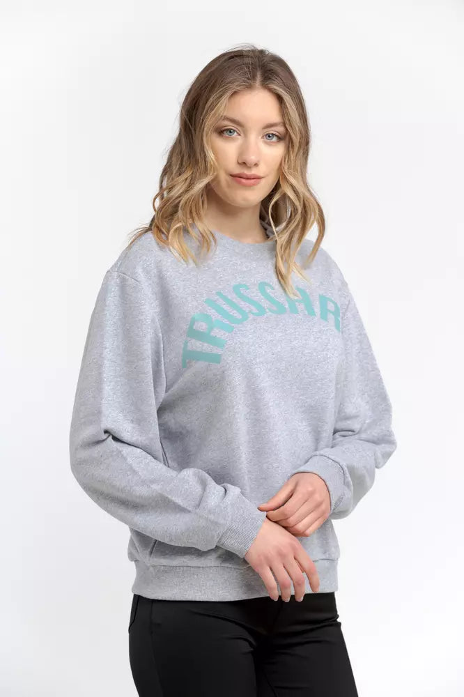 Trussardi Grey Cotton Sweater for Women