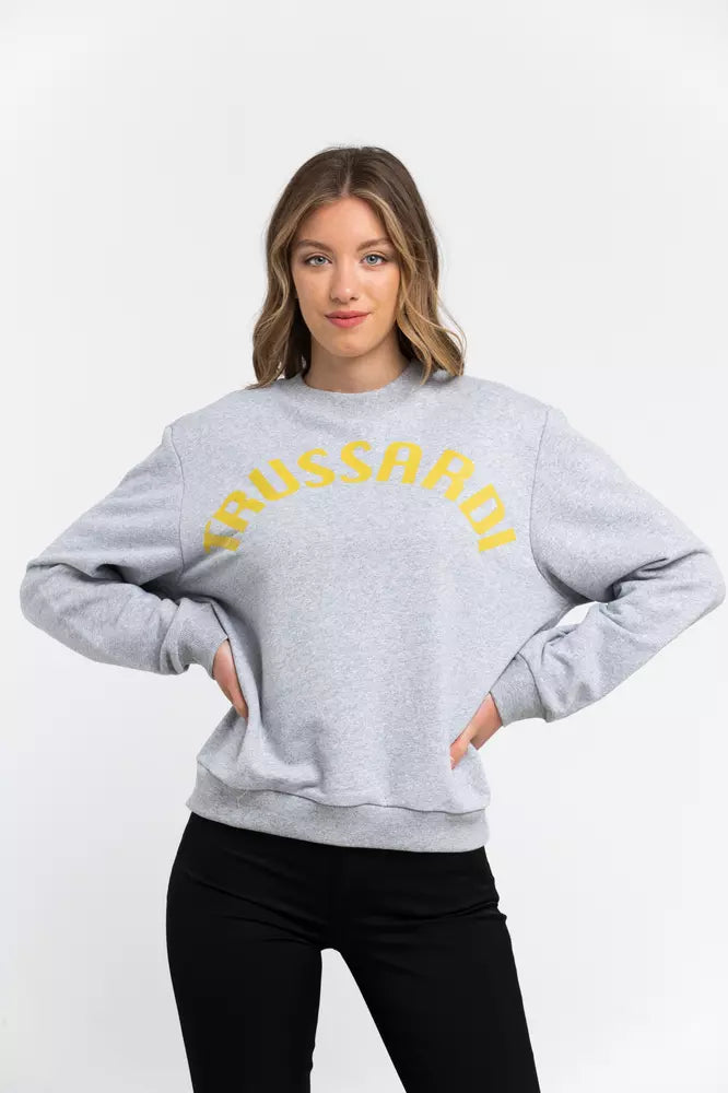 Trussardi Grey Cotton Sweater for Women