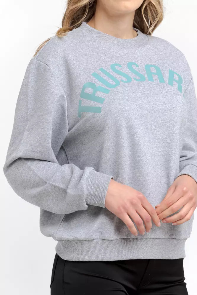 Trussardi Grey Cotton Sweater for Women