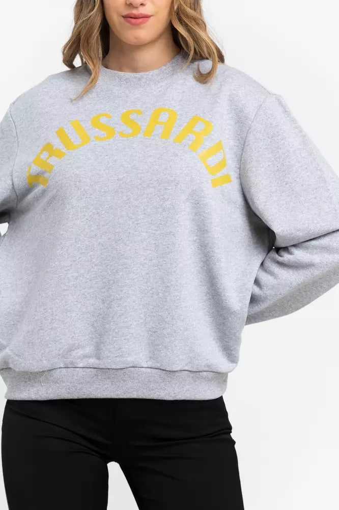 Trussardi Grey Cotton Sweater for Women