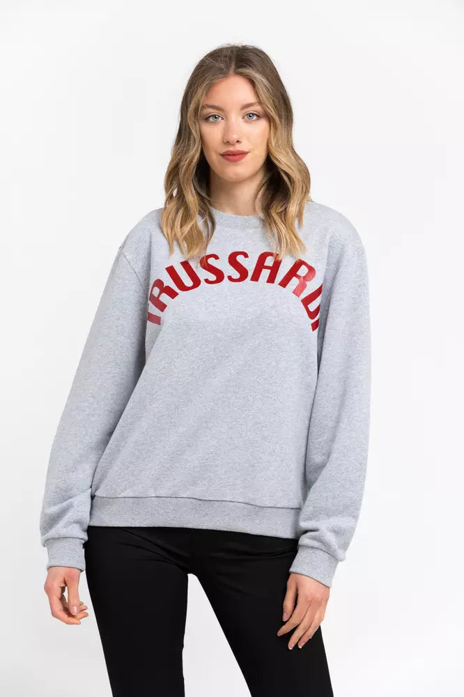 Trussardi Grey Cotton Sweater for Women