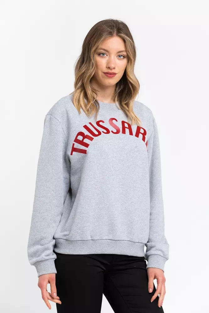 Trussardi Grey Cotton Sweater for Women